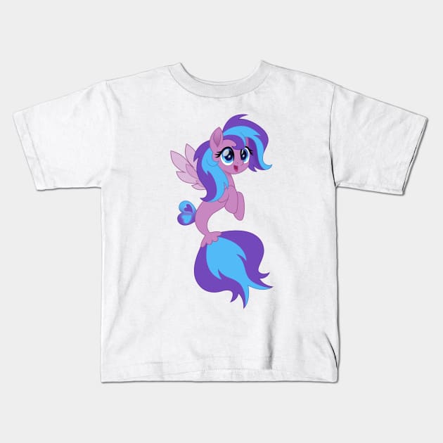 Flitterheart seapony Kids T-Shirt by CloudyGlow